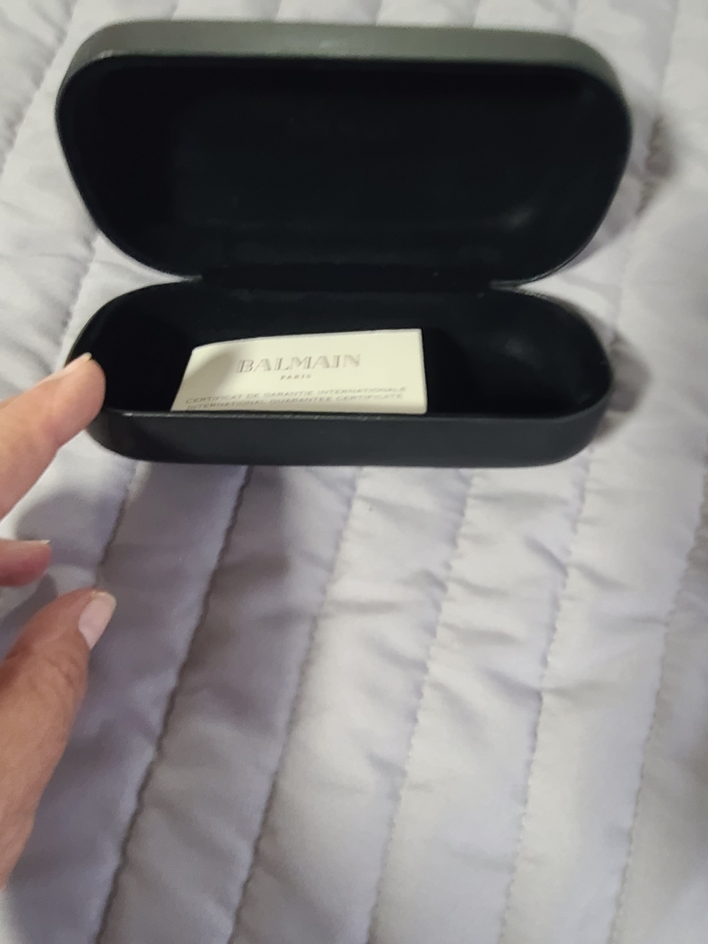 Balmain Paris Sunglasses Case - Black with Gold Logo - Picture 2 of 4